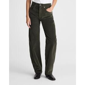 NWT Madewell The Balloon Pant In Courduroy Graphite Green Size 31
